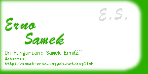 erno samek business card